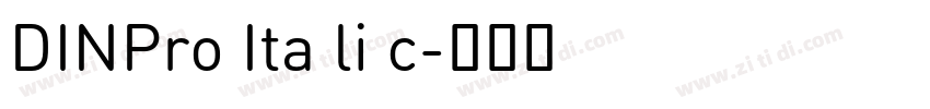 DINPro Ita li c字体转换